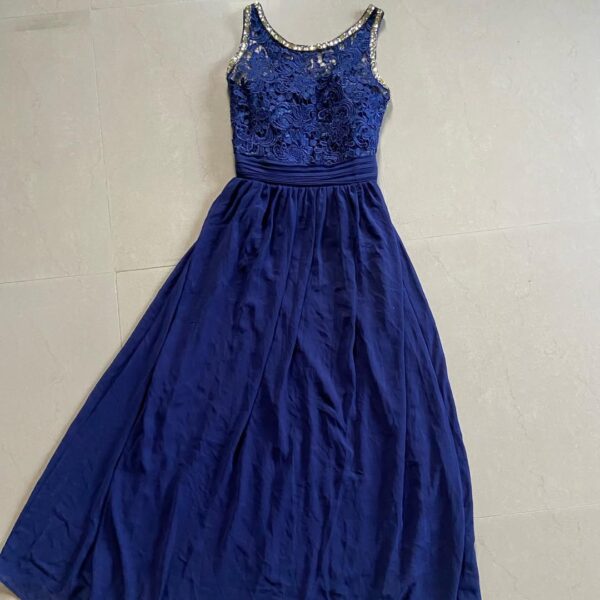 Navy Stone Embellished Long Gown (M/L) - Image 2