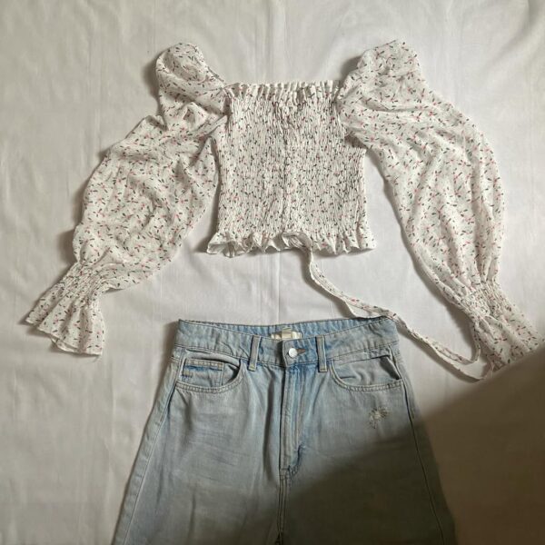 Floral Full Sleeve Top (S) - Image 2