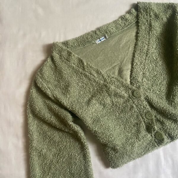 Green Cropped Cardigan (M/L) - Image 3