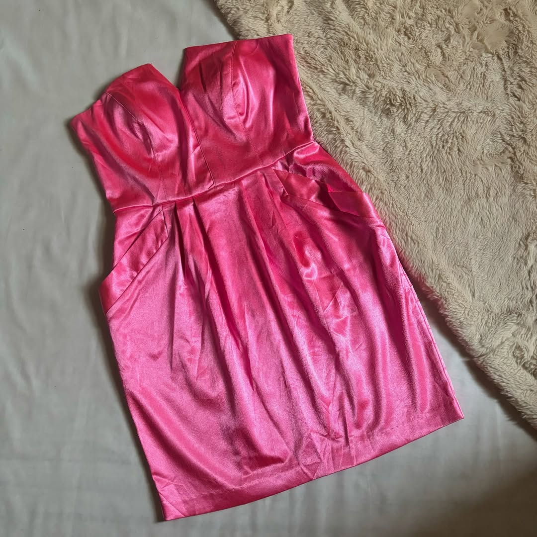 Pink Satin Dress (M/L)