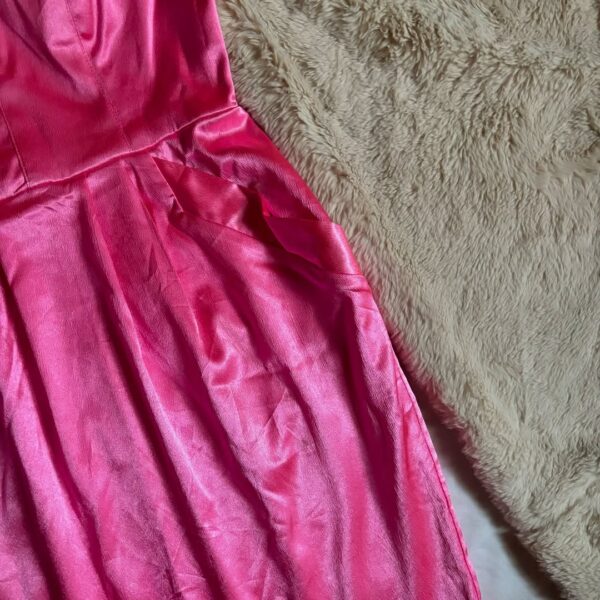Pink Satin Dress (M/L) - Image 4