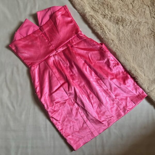 Pink Satin Dress (M/L) - Image 3