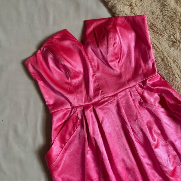 Pink Satin Dress (M/L) - Image 2