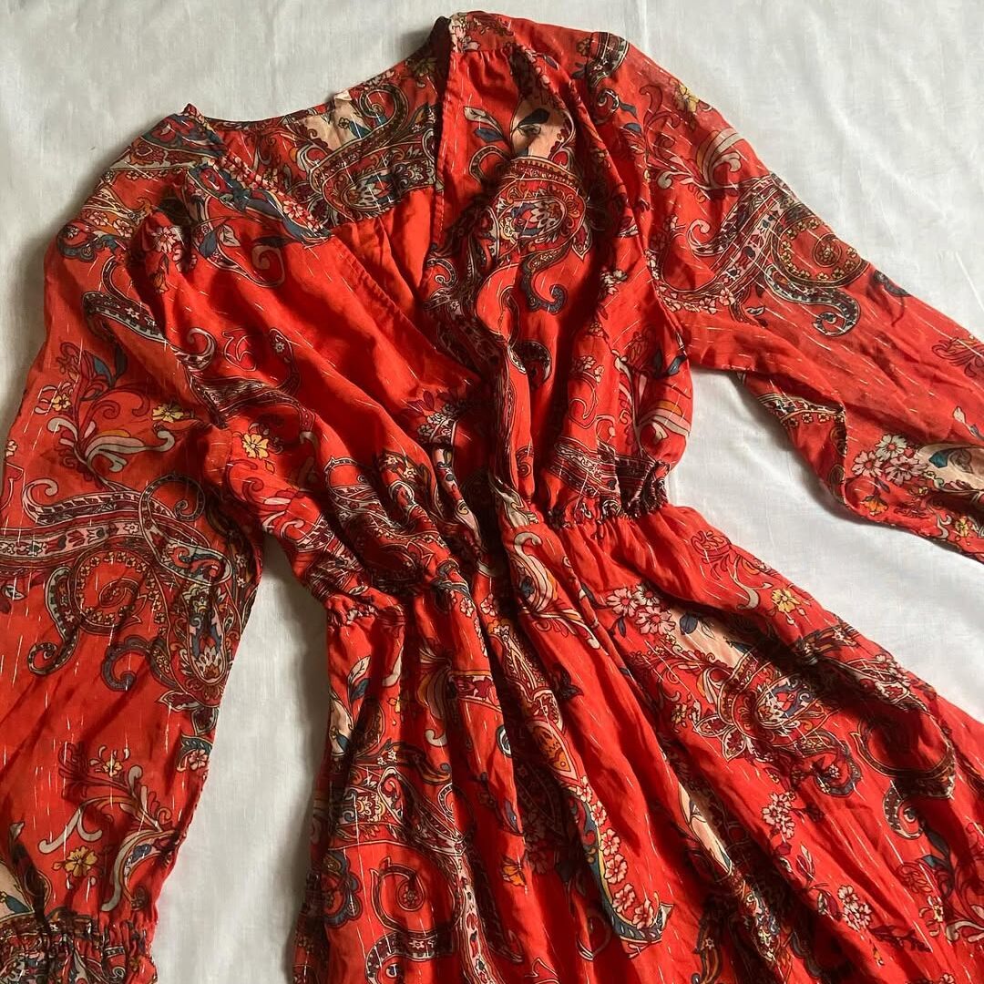 Beautiful Printed Organza Dress (L)