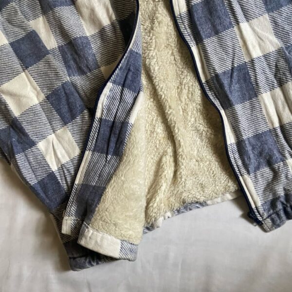 Blue Checkered Wool Jacket (S/M/L) - Image 3