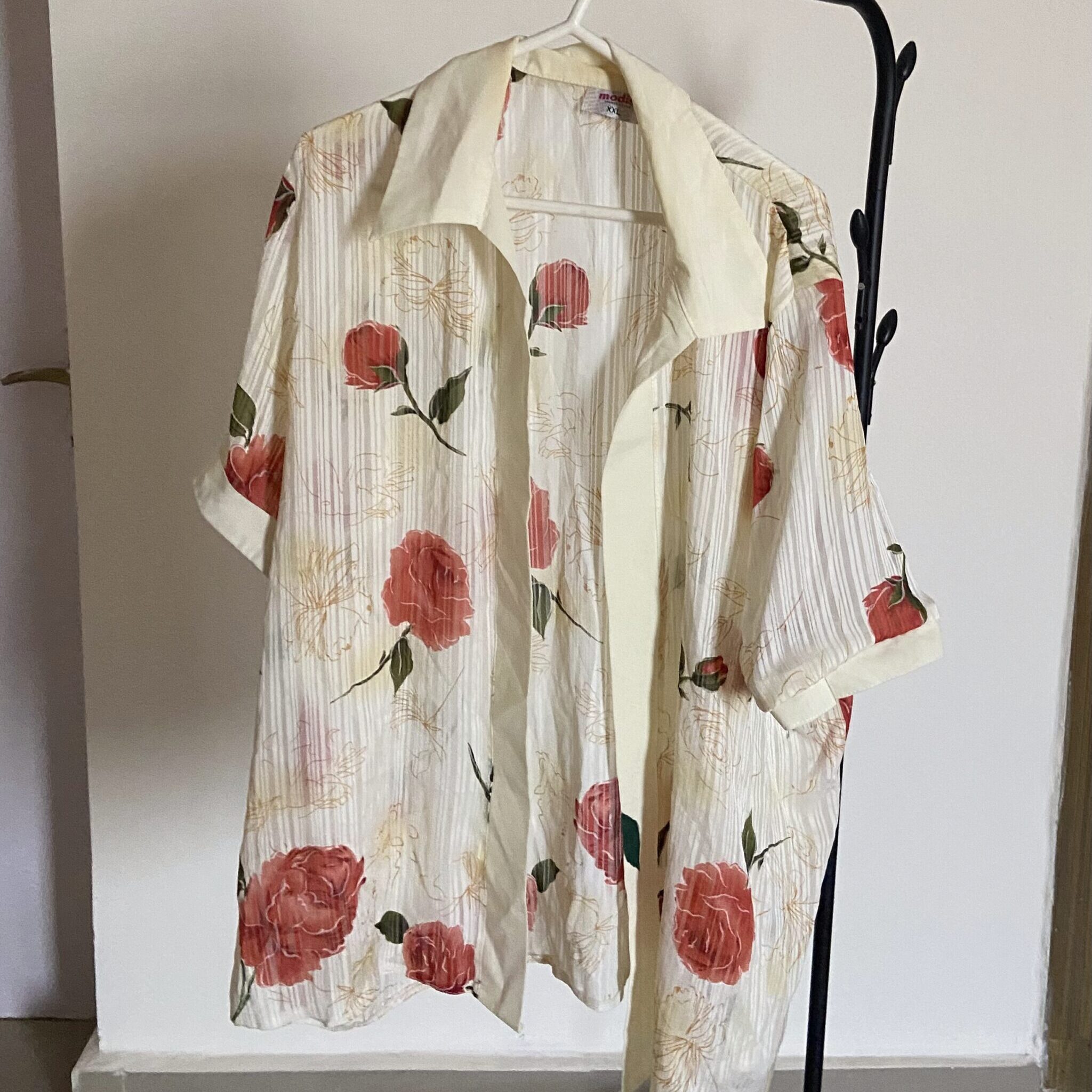 Floral Tee Over Coat (L)